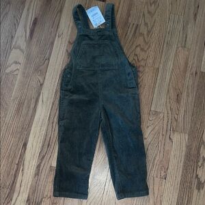 Zara Kids Dark Green Corduroy Overalls size 3-4